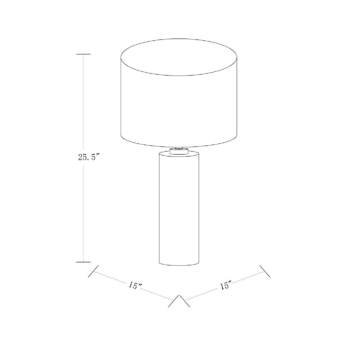 Modern European furniture - White Cylindrical Marble Table Lamp - www.oroa.com | Oroa.com