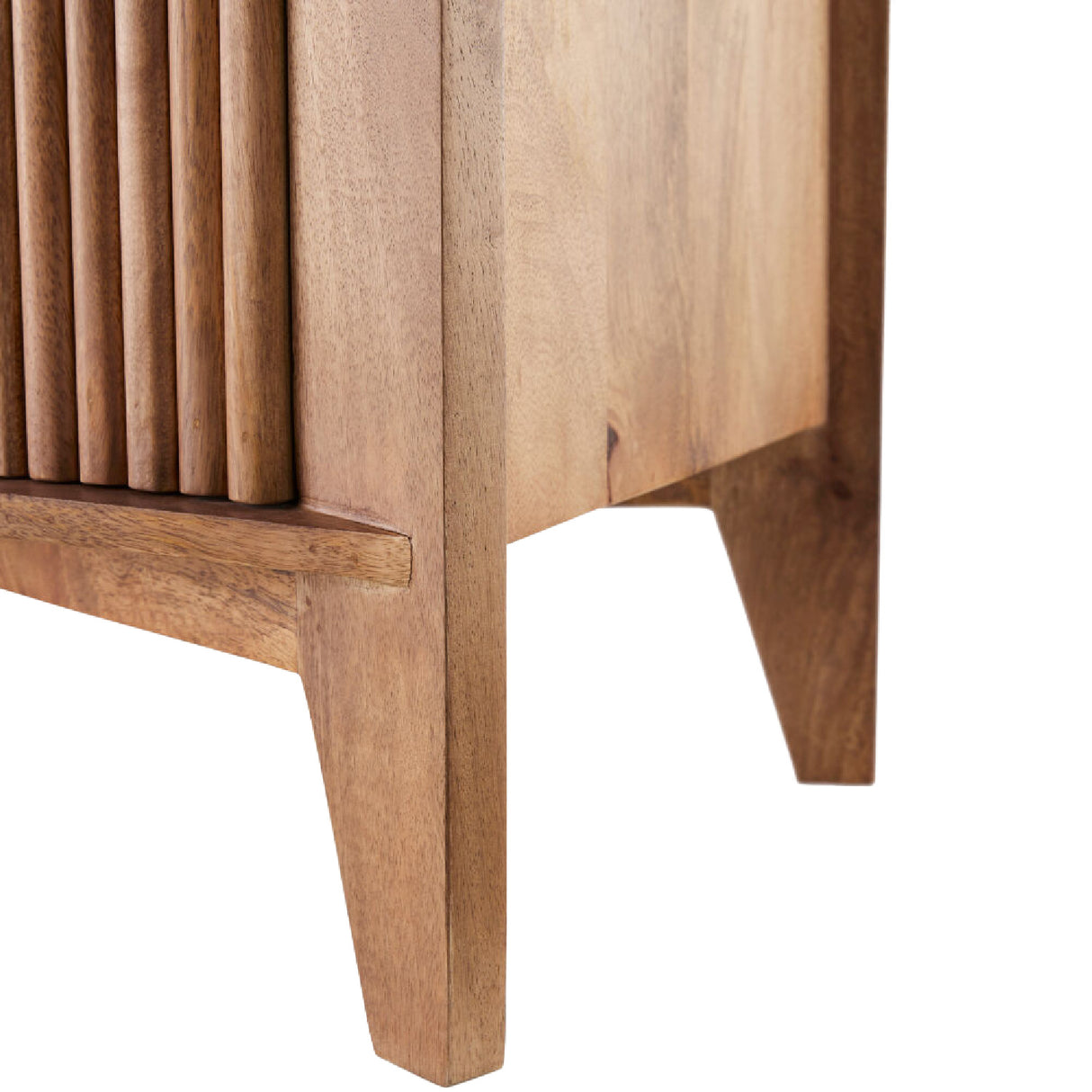 Modern European furniture - Reeded Mango Wood Cabinet - www.oroa.com | Oroa.com