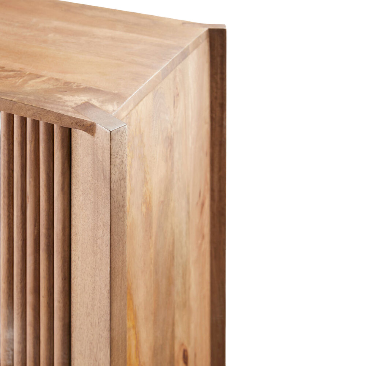 Modern European furniture - Reeded Mango Wood Cabinet - www.oroa.com | Oroa.com
