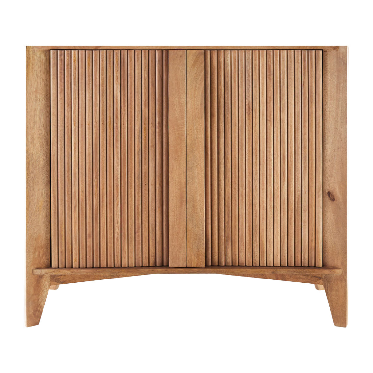 Modern European furniture - Reeded Mango Wood Cabinet - www.oroa.com | Oroa.com