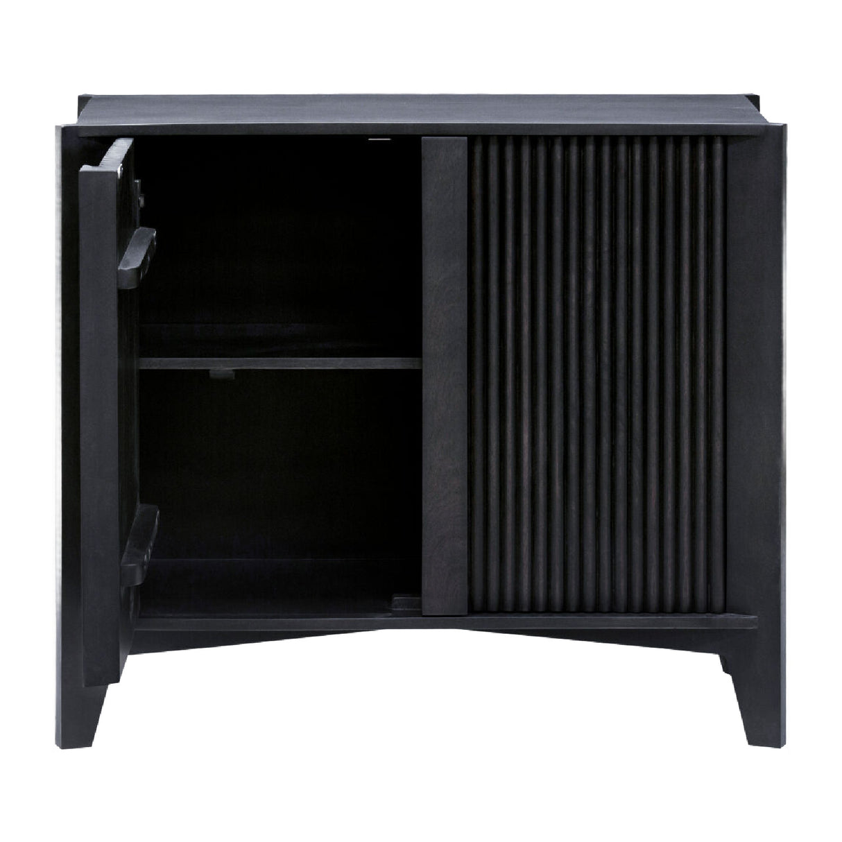 Modern European furniture - Reeded Mango Wood Cabinet - www.oroa.com | Oroa.com