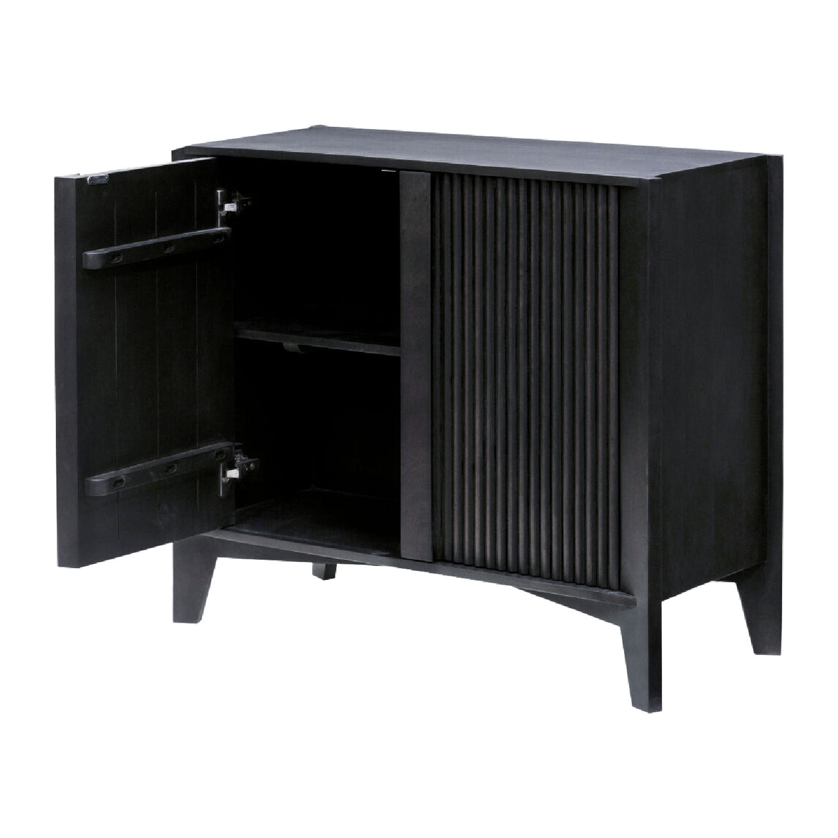 Modern European furniture - Reeded Mango Wood Cabinet - www.oroa.com | Oroa.com