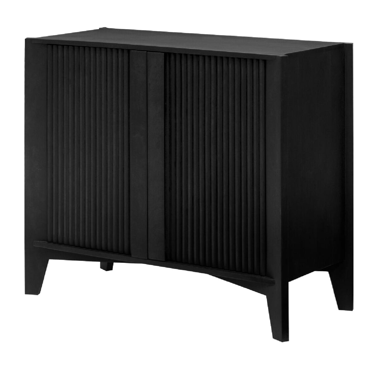 Modern European furniture - Reeded Mango Wood Cabinet - www.oroa.com | Oroa.com