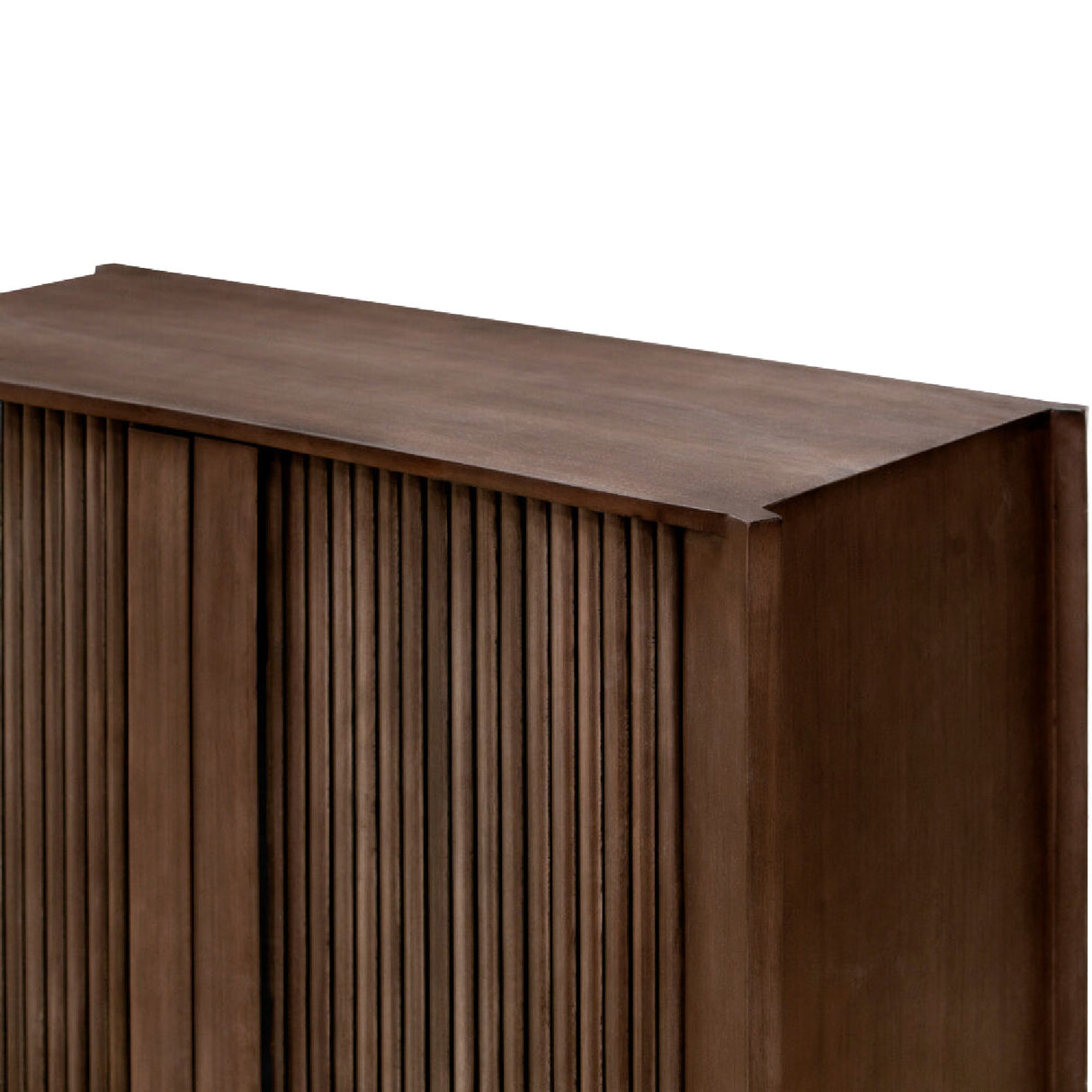 Modern European furniture - Reeded Mango Wood Cabinet - www.oroa.com | Oroa.com