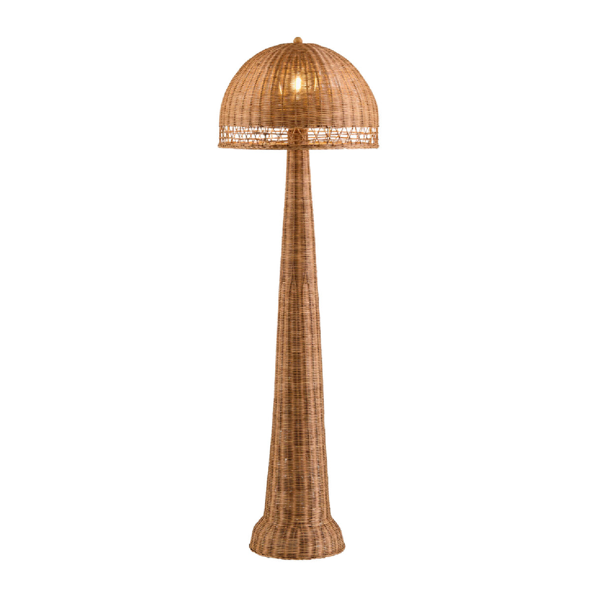 Modern European furniture - Natural Rattan Dome Floor Lamp - www.oroa.com | Oroa.com
