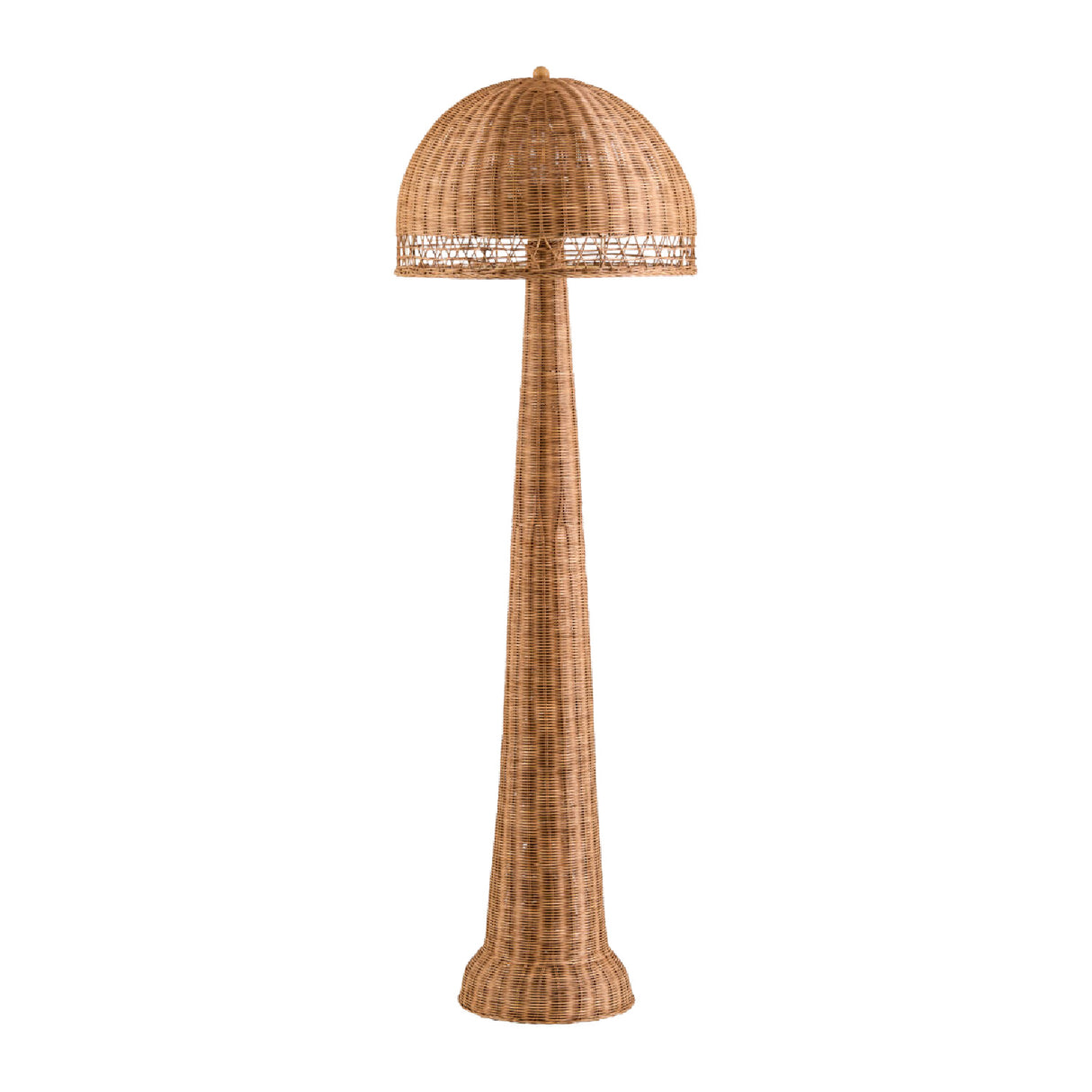 Modern European furniture - Natural Rattan Dome Floor Lamp - www.oroa.com | Oroa.com