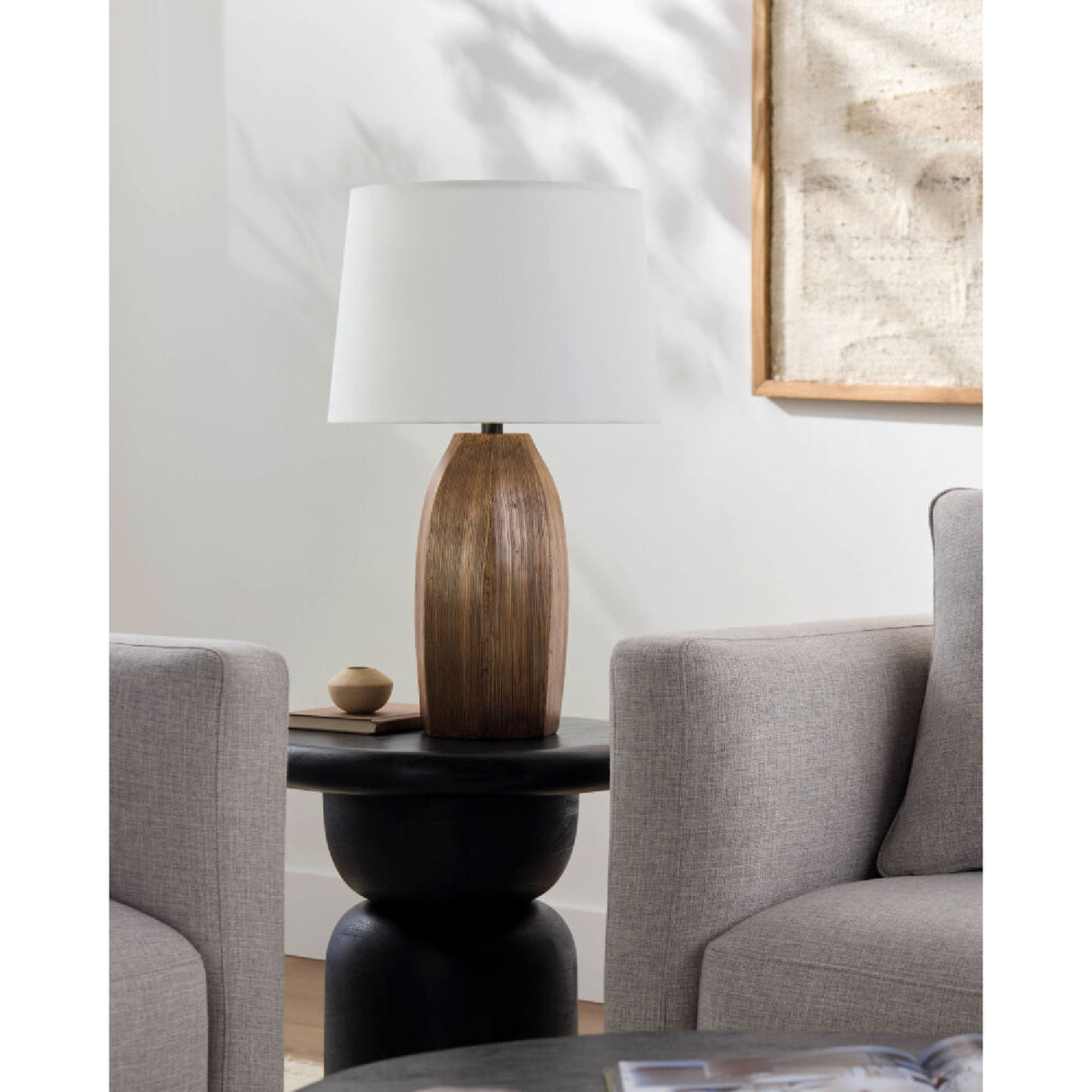Modern European furniture - Brown Paper Accent Table Lamp - www.oroa.com | Oroa.com