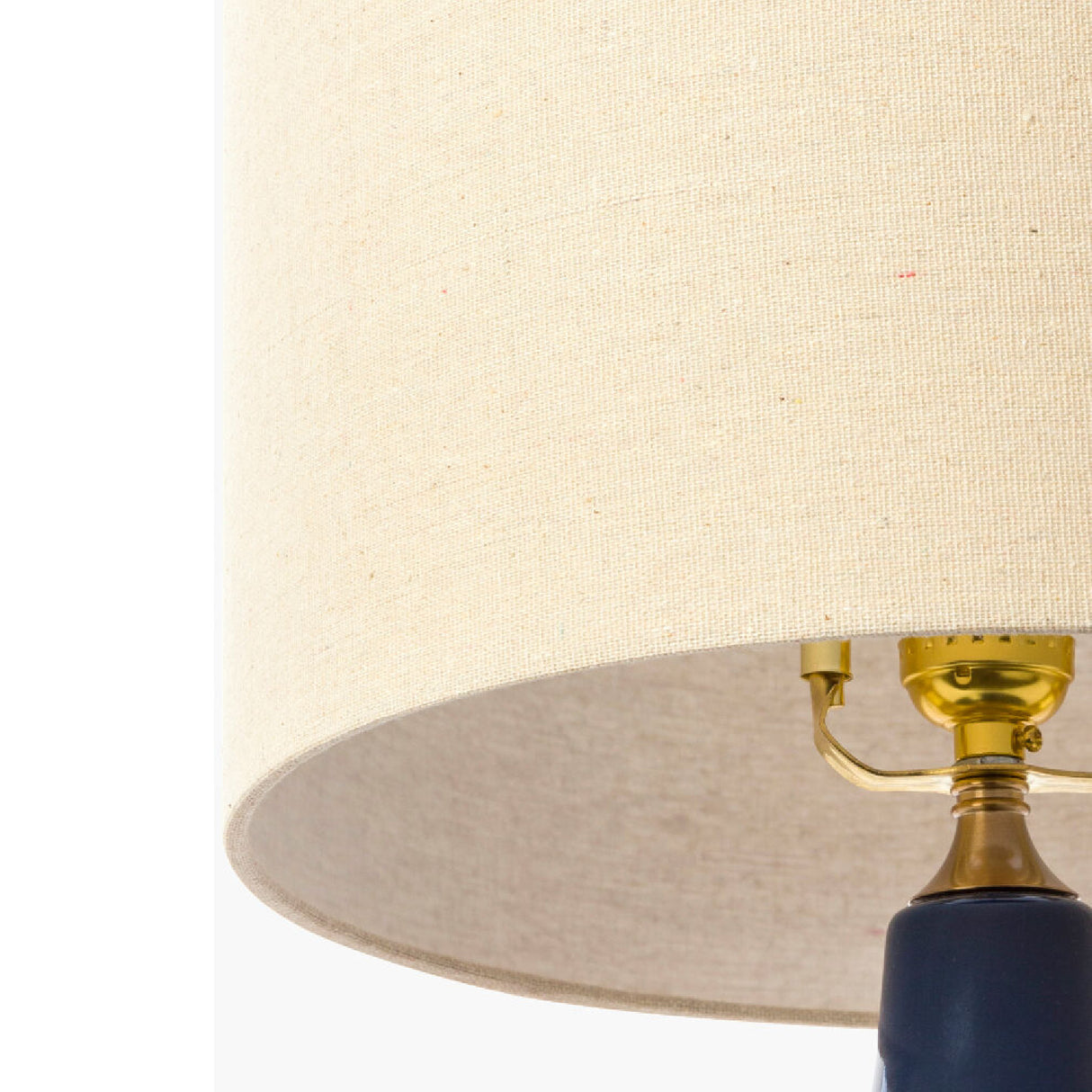 Modern European furniture - Drum Linen Ceramic Table Lamp - www.oroa.com | Oroa.com