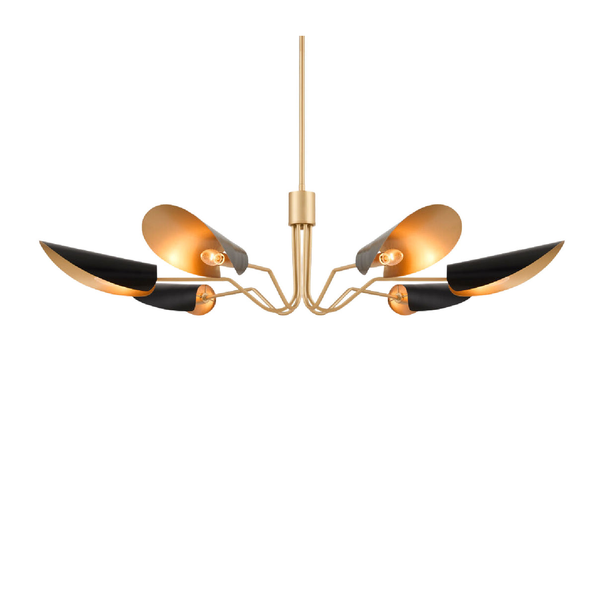 Modern European furniture - Black Metal Shades 6-Light Chandelier - www.oroa.com | Oroa.com