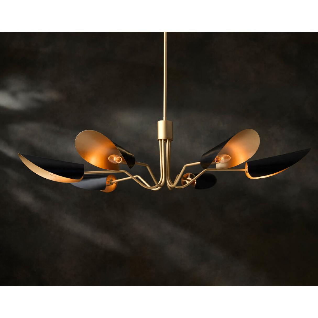 Modern European furniture - Black Metal Shades 6-Light Chandelier - www.oroa.com | Oroa.com