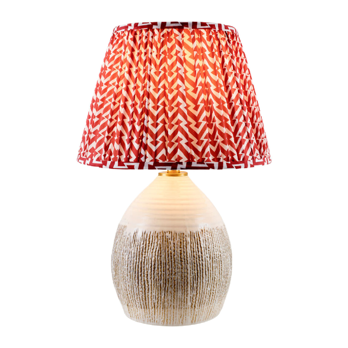 Modern European furniture - Red Patterned Fabric Table Lamp - www.oroa.com | Oroa.com