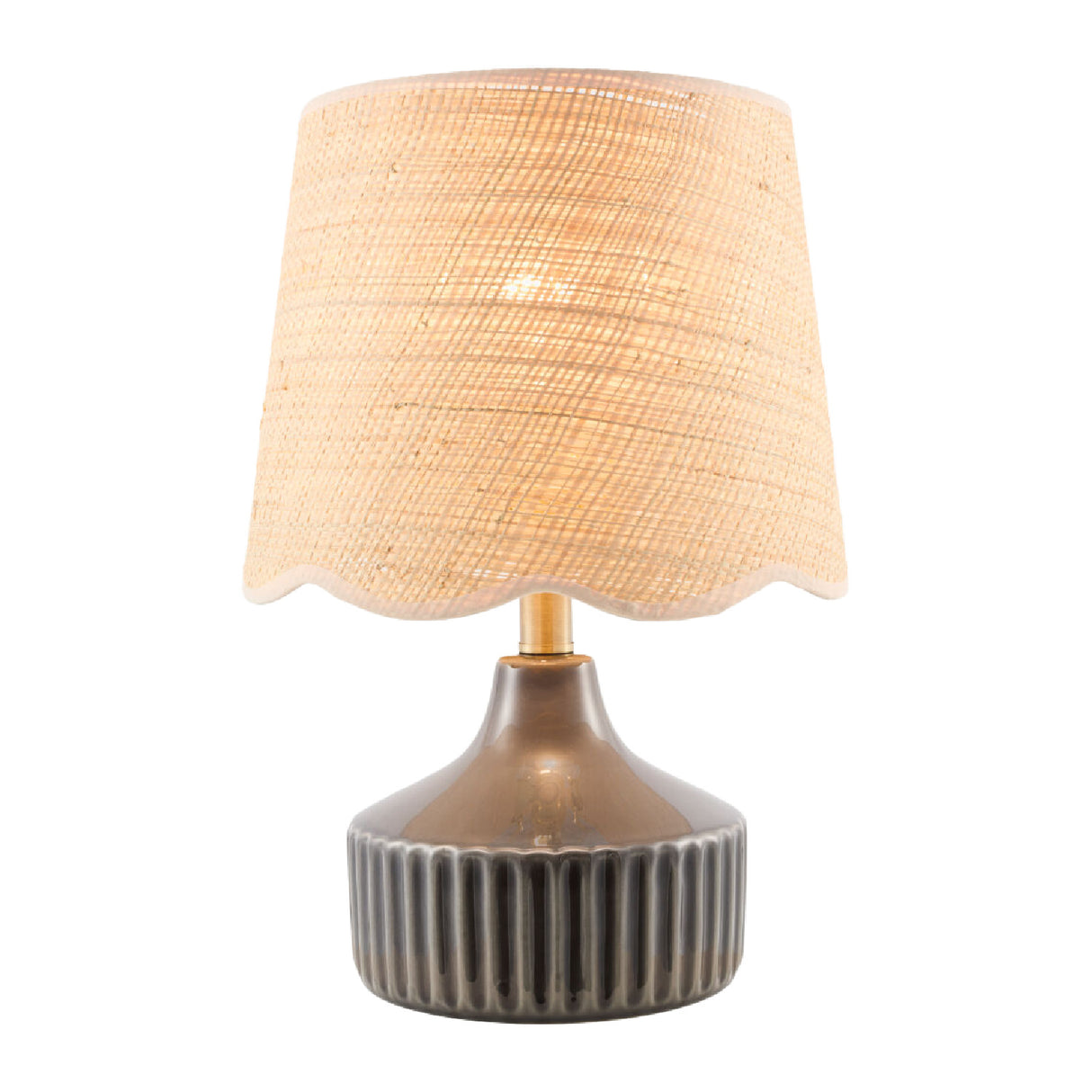 Modern European furniture - Scalloped Jute Table Lamp - www.oroa.com | Oroa.com