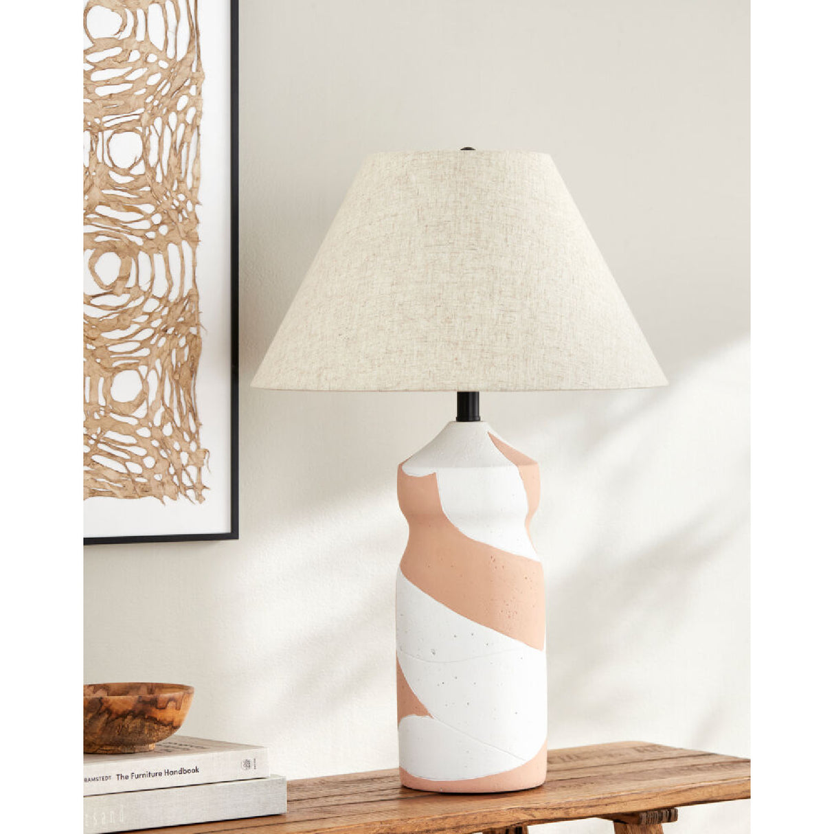 Modern European furniture - Painted Two-Toned Table Lamp - www.oroa.com | Oroa.com