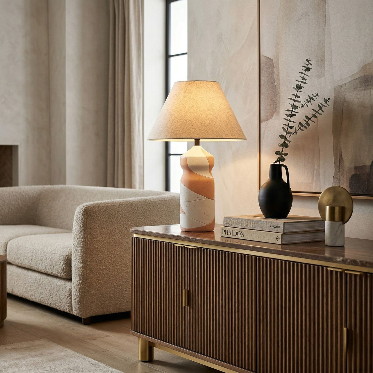 Modern European furniture - Painted Two-Toned Table Lamp - www.oroa.com | Oroa.com
