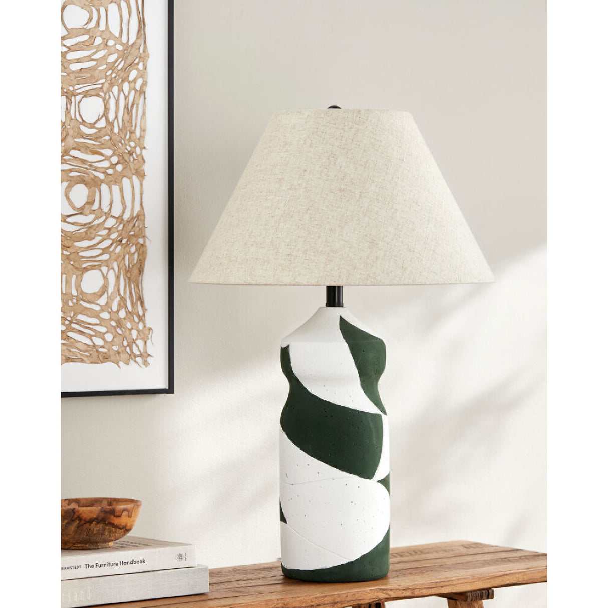 Modern European furniture - Painted Two-Toned Table Lamp - www.oroa.com | Oroa.com