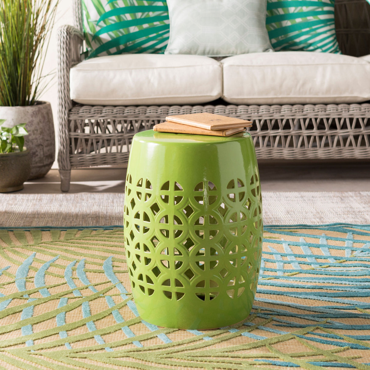 Modern European furniture - Openwork Ceramic Garden Stool - www.oroa.com | Oroa.com