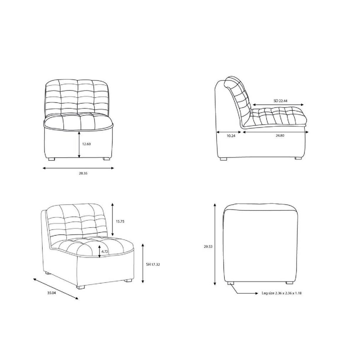 Tufted Modular Sofa | Oroa.com