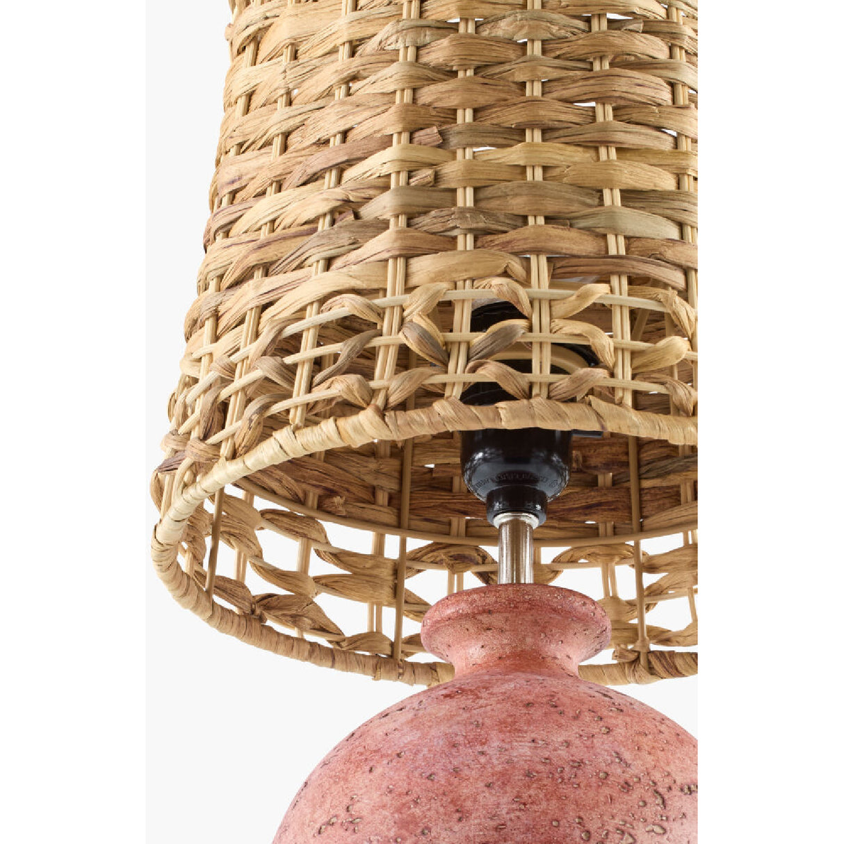 Modern European furniture - Cement Woven Seagrass Table Lamps (2) - www.oroa.com | Oroa.com