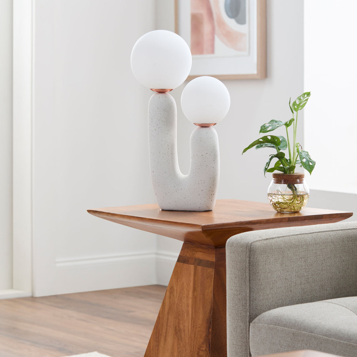 Modern European furniture - Double Round Glass Table Lamp S - www.oroa.com | Oroa.com