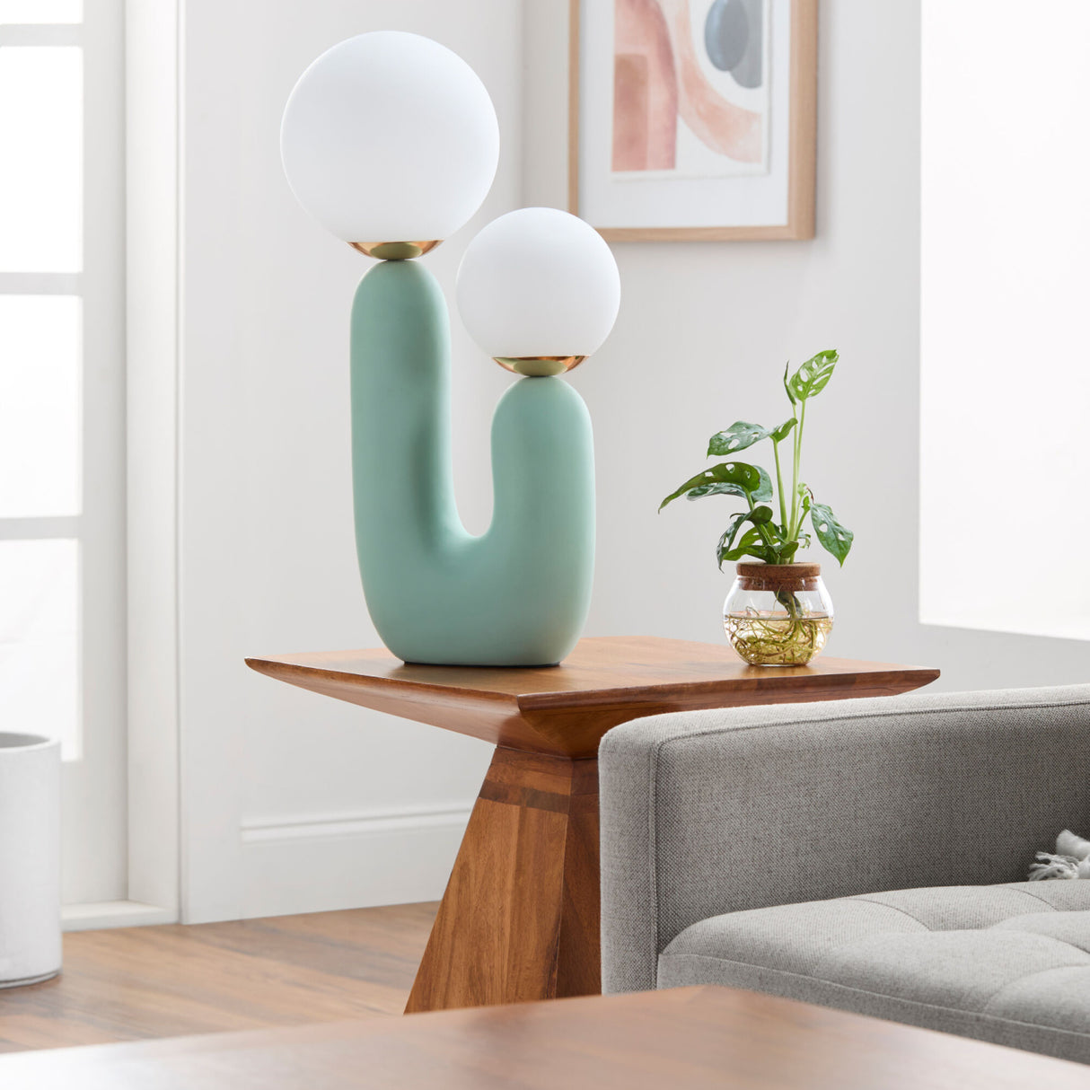 Modern European furniture - Double Round Glass Table Lamp L - www.oroa.com | Oroa.com