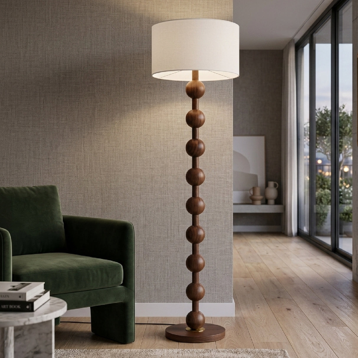 Wood Veneer Accent Floor Lamp | Oroa.com