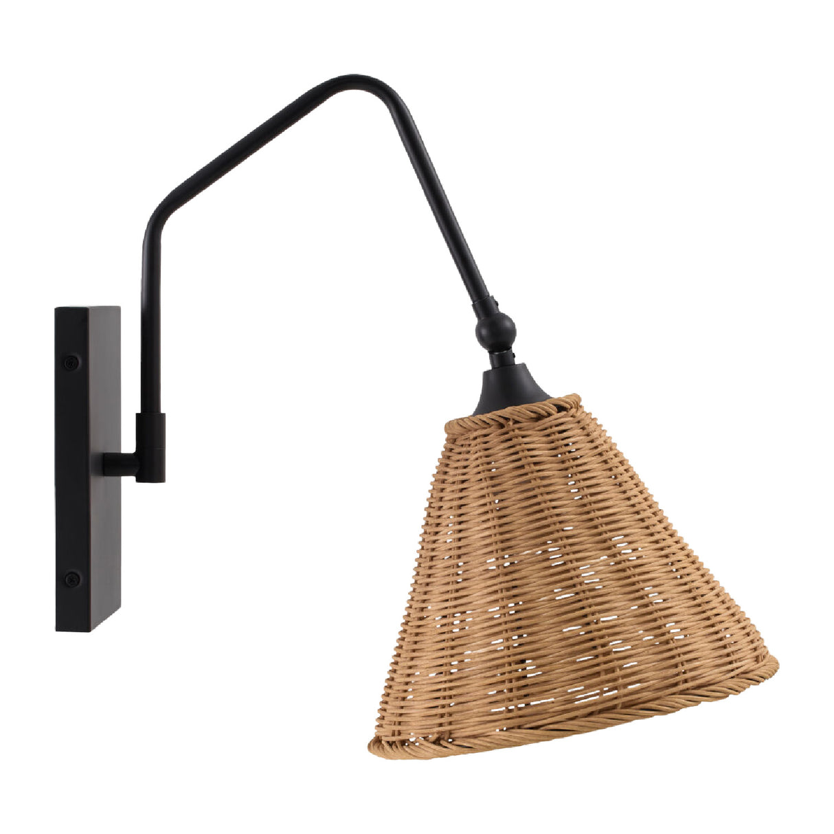 Modern European furniture - Conical Rattan Wall Lamp - www.oroa.com | Oroa.com