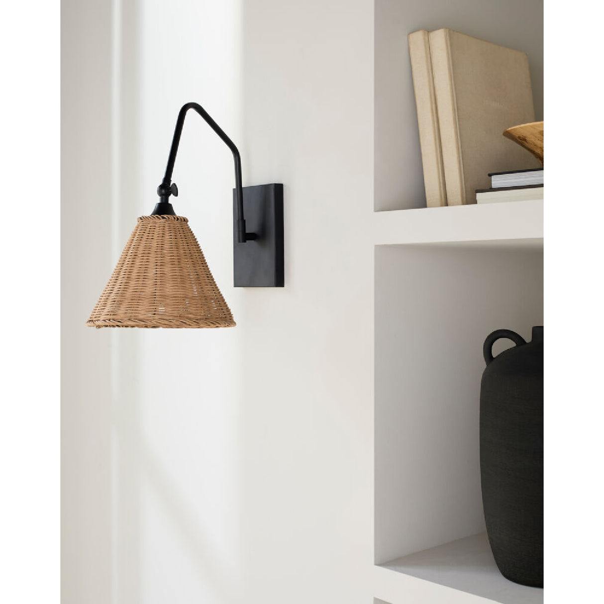 Modern European furniture - Conical Rattan Wall Lamp - www.oroa.com | Oroa.com