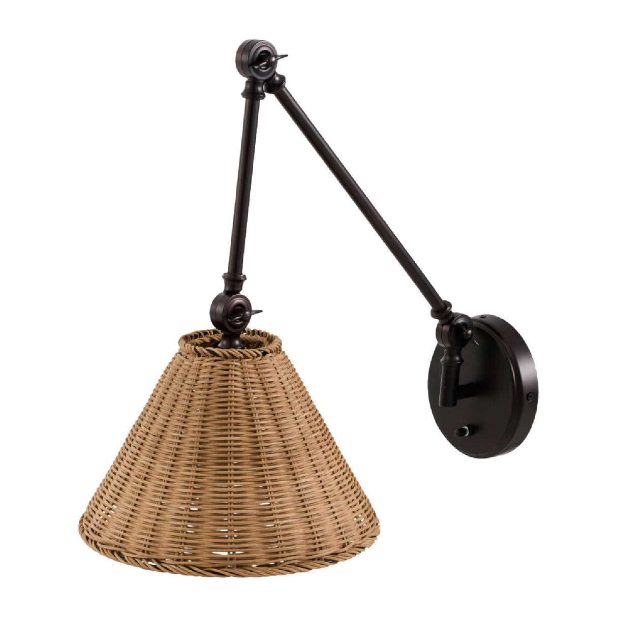 Modern European furniture - Rattan Adjustable-Arm Wall Lamp - www.oroa.com | Oroa.com