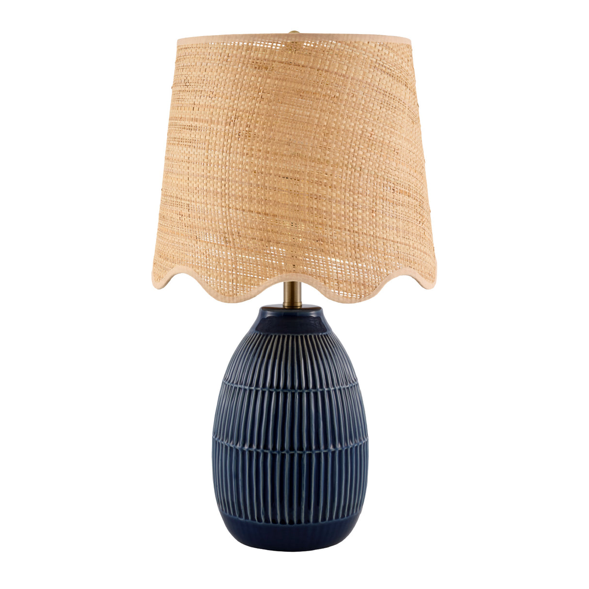 Modern European furniture - Scalloped Beige Jute Table Lamp - www.oroa.com | Oroa.com