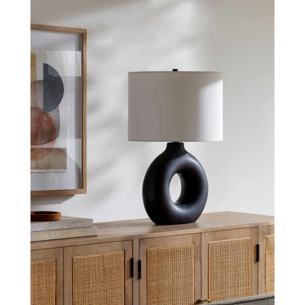 Modern European furniture - Ceramic Ring Accent Table Lamp - www.oroa.com | Oroa.com