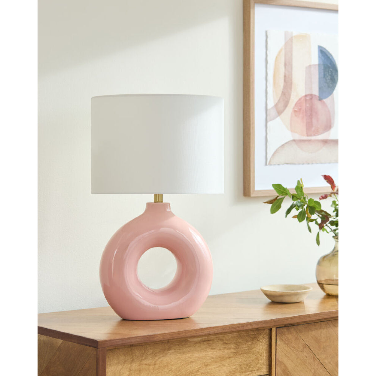 Modern European furniture - Ceramic Ring Accent Table Lamp - www.oroa.com | Oroa.com