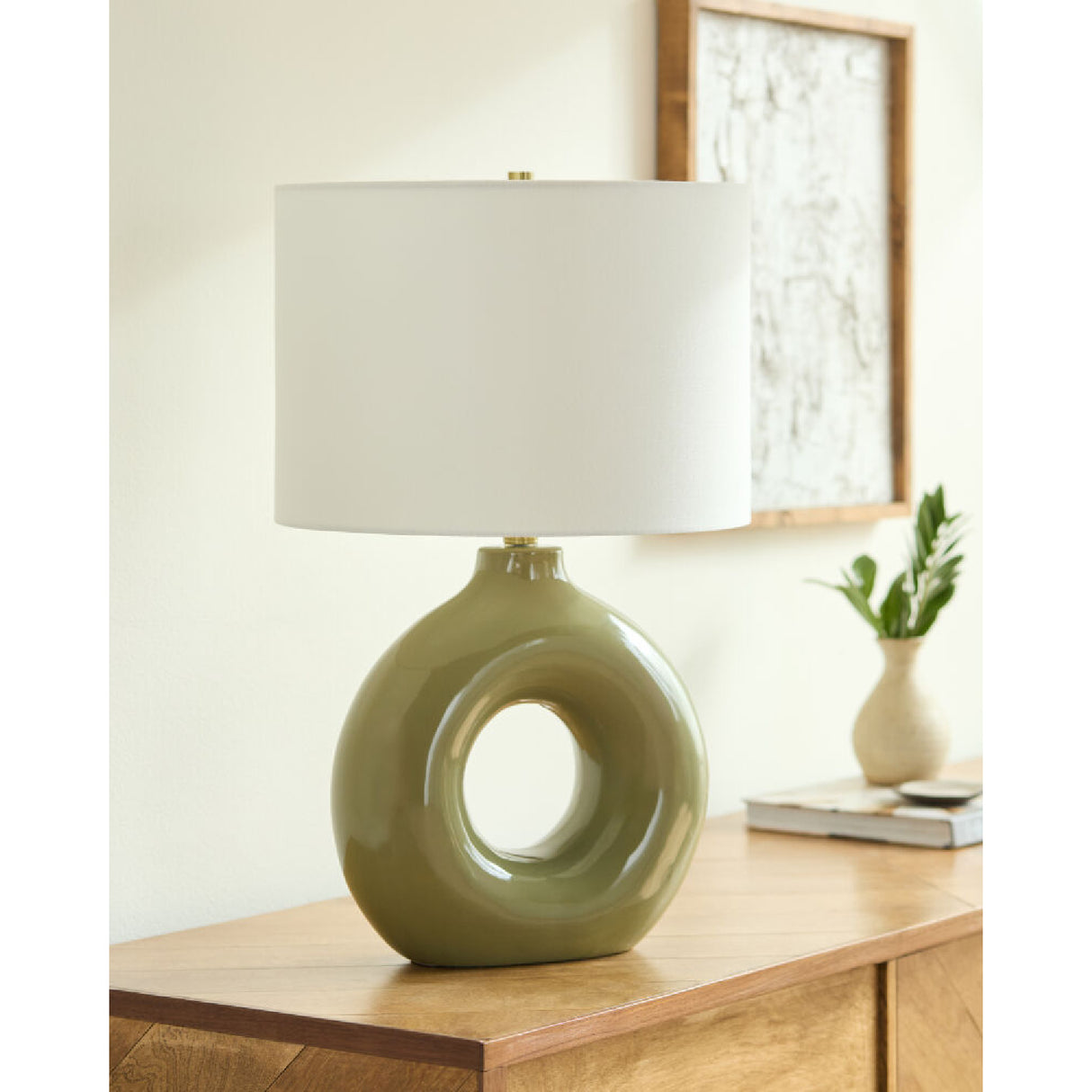 Modern European furniture - Ceramic Ring Accent Table Lamp - www.oroa.com | Oroa.com
