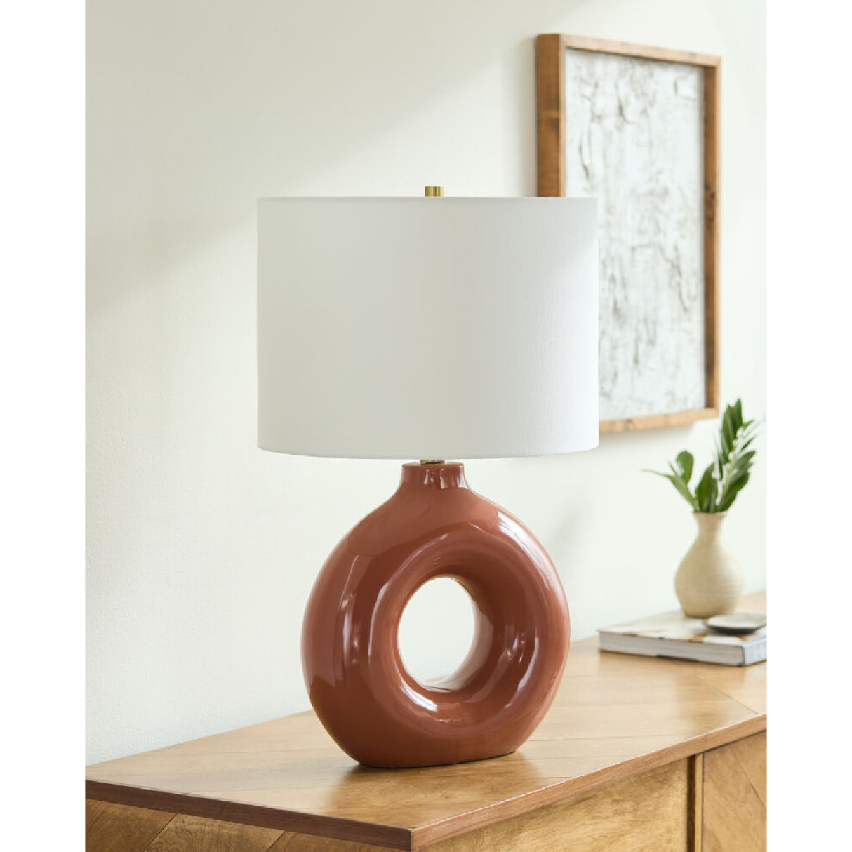 Modern European furniture - Ceramic Ring Accent Table Lamp - www.oroa.com | Oroa.com