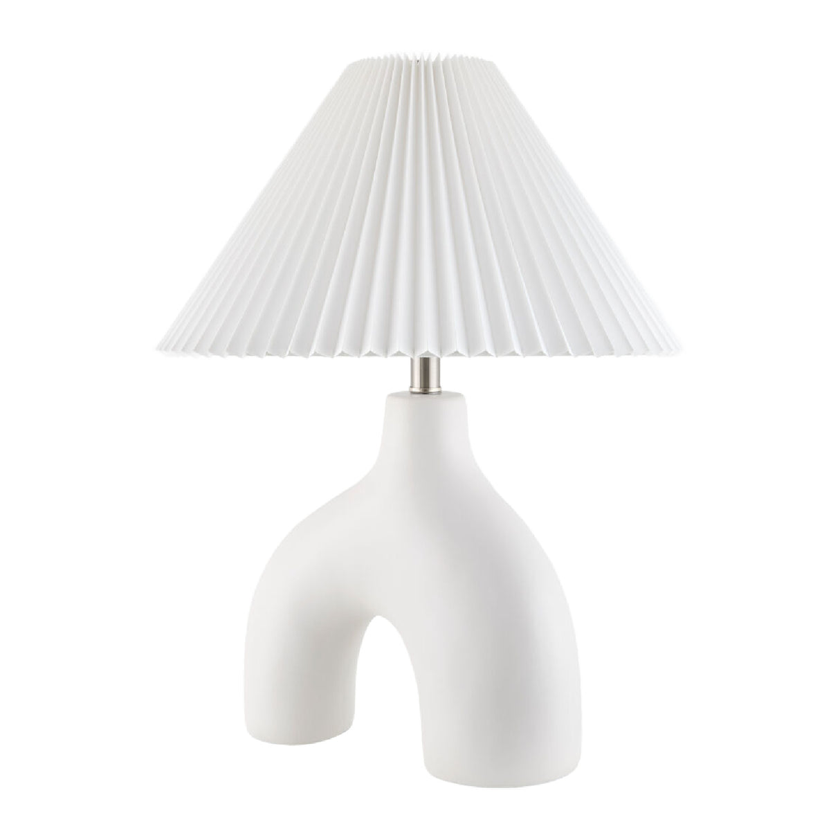Modern European furniture - Pleated Fabric Arched Table Lamp - www.oroa.com | Oroa.com