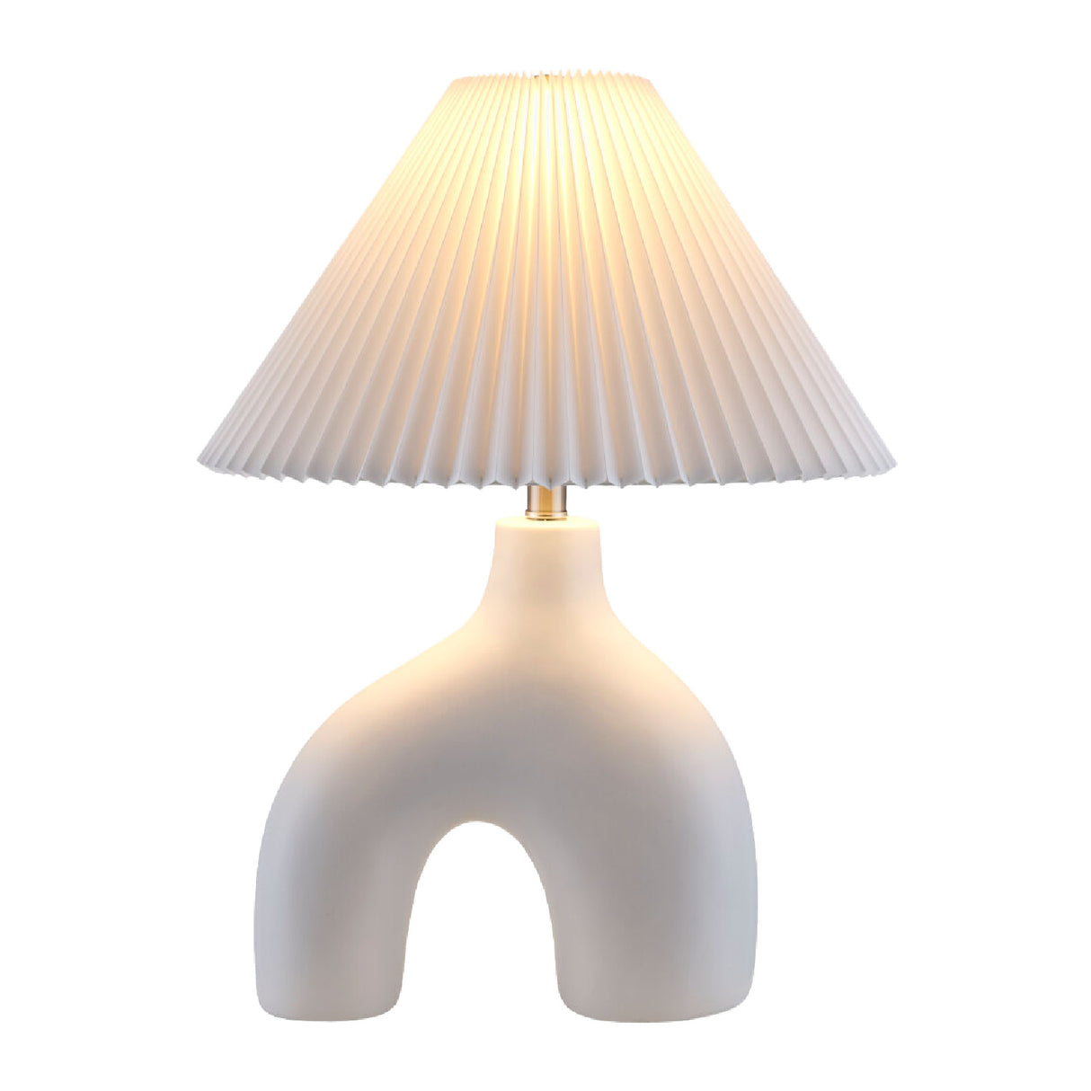 Modern European furniture - Pleated Fabric Arched Table Lamp - www.oroa.com | Oroa.com