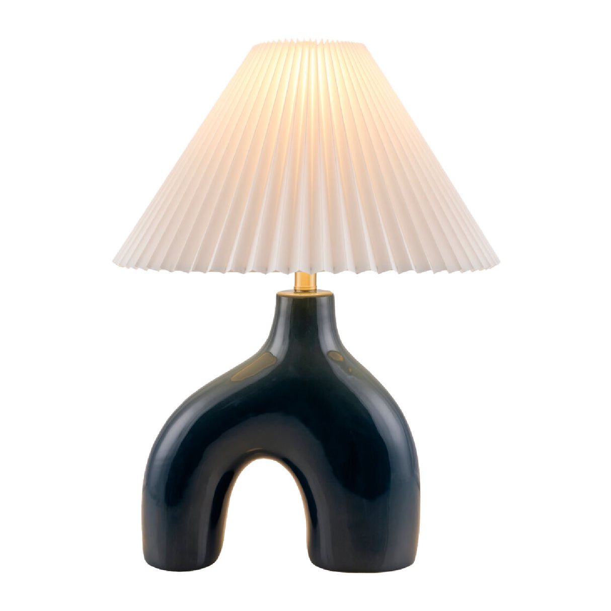 Modern European furniture - Pleated Fabric Arched Table Lamp - www.oroa.com | Oroa.com