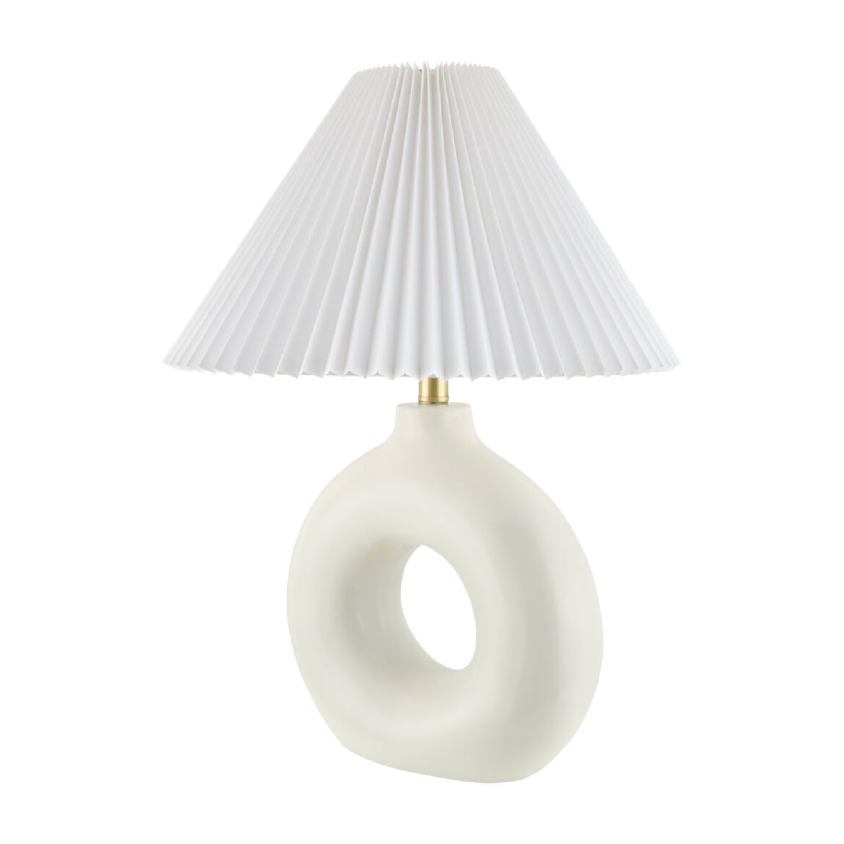 Modern European furniture - Pleated White Fabric Table Lamp - www.oroa.com | Oroa.com