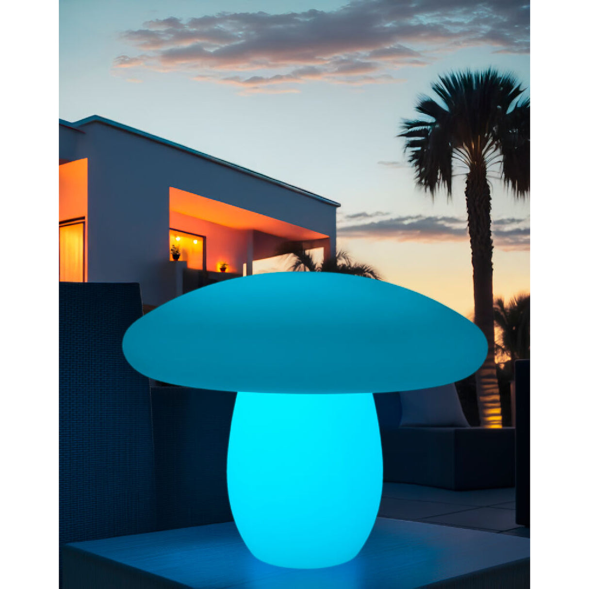 Modern European furniture - White Mushroom-Inspired Outdoor Table Lamp - www.oroa.com | Oroa.com
