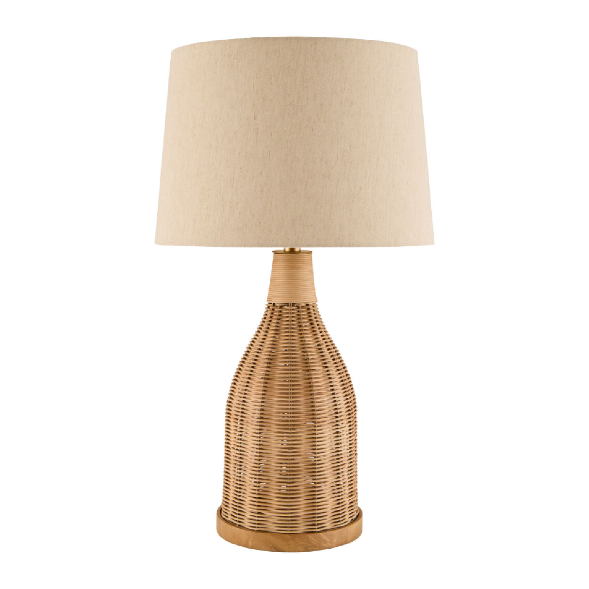 Modern European furniture - White Cotton Rattan Table Lamp - www.oroa.com | Oroa.com