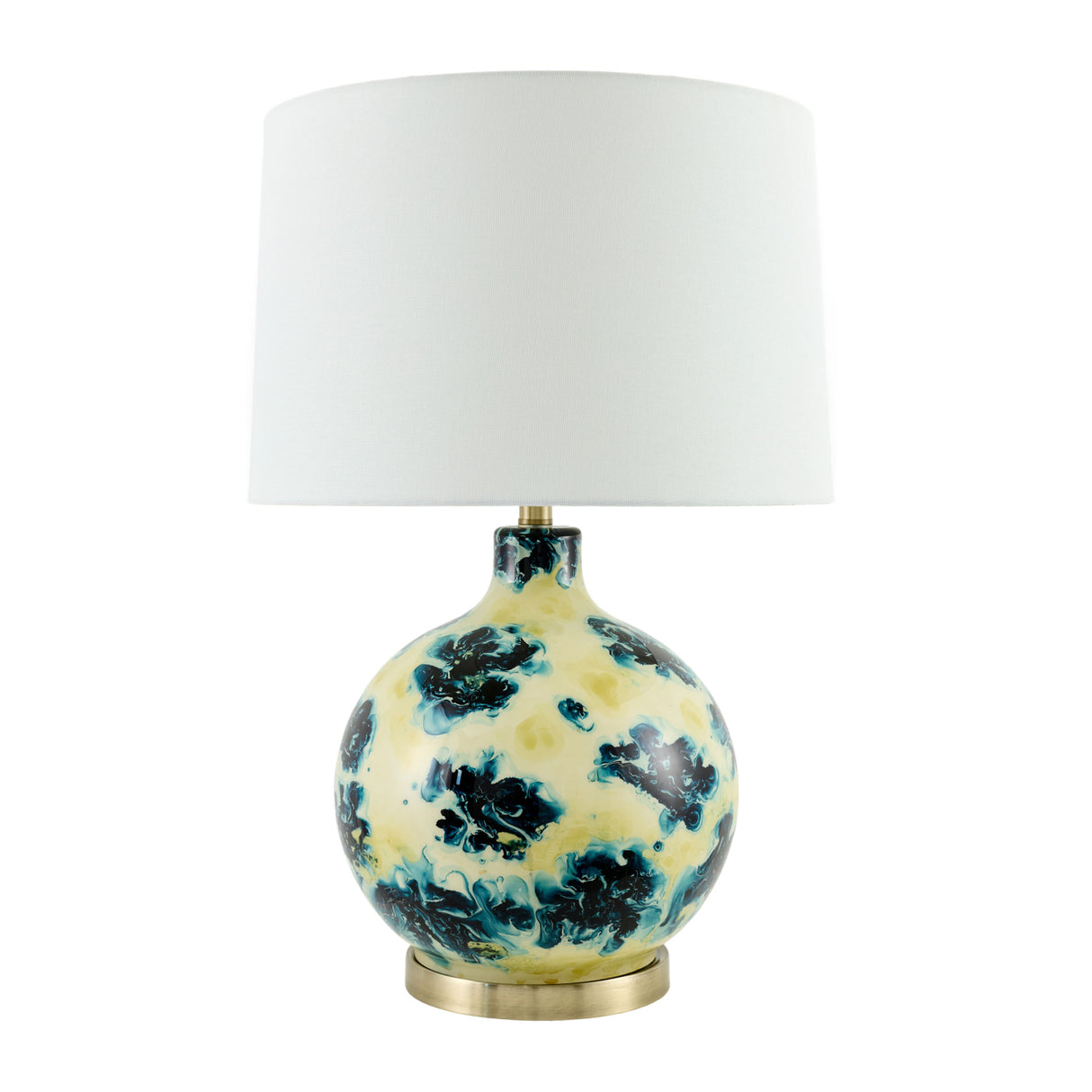 Modern European furniture - Round Painted Glass Tabe Lamp - www.oroa.com | Oroa.com