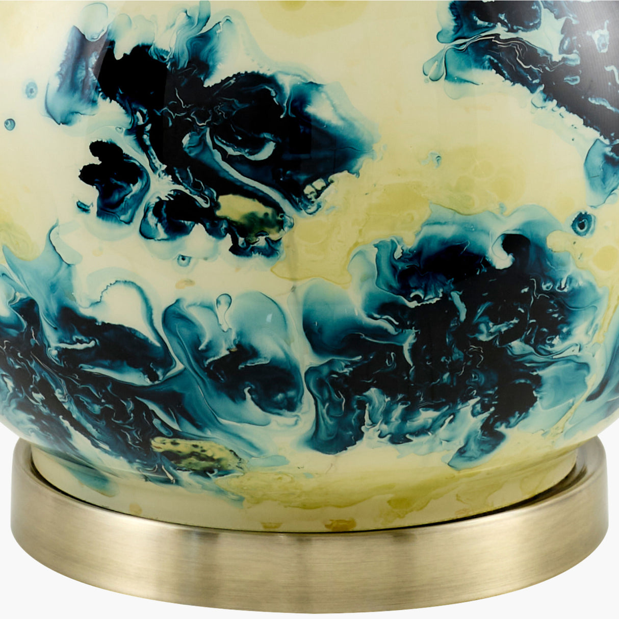 Modern European furniture - Round Painted Glass Tabe Lamp - www.oroa.com | Oroa.com