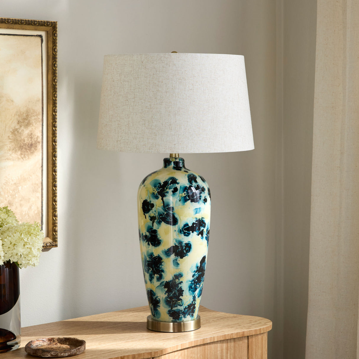Modern European furniture - Painted Glass Accent Table Lamp - www.oroa.com | Oroa.com