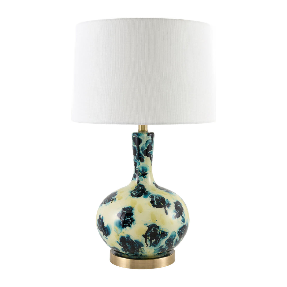 Modern European furniture - Painted Blue Glass Table Lamp - www.oroa.com | Oroa.com