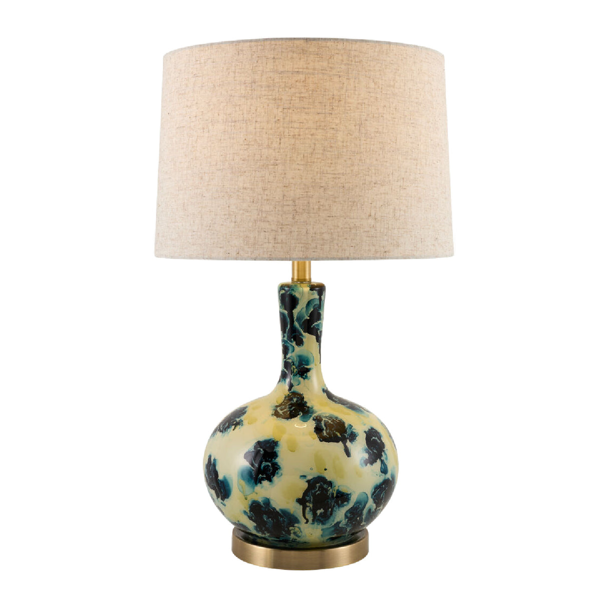 Modern European furniture - Painted Blue Glass Table Lamp - www.oroa.com | Oroa.com