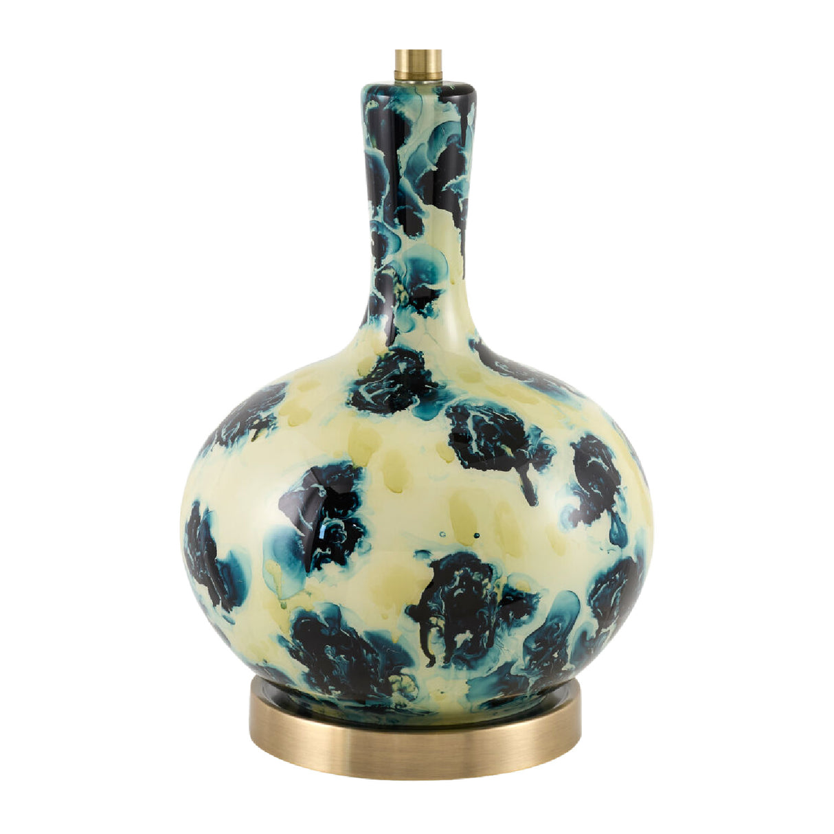 Modern European furniture - Painted Blue Glass Table Lamp - www.oroa.com | Oroa.com