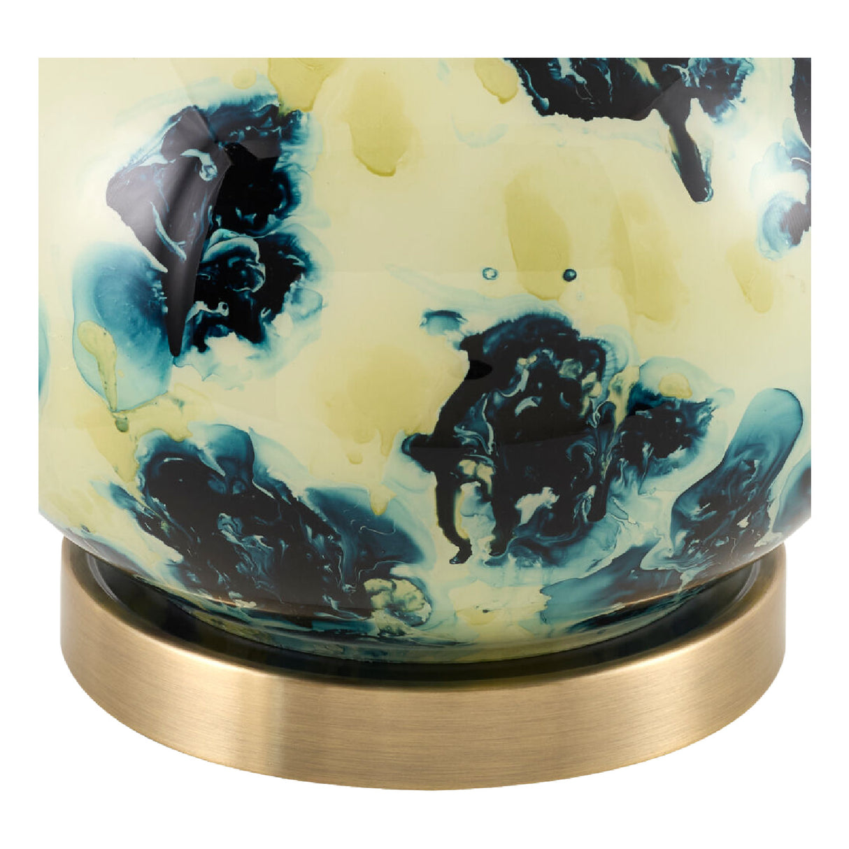 Modern European furniture - Painted Blue Glass Table Lamp - www.oroa.com | Oroa.com
