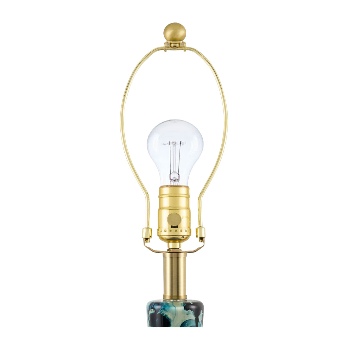Modern European furniture - Painted Blue Glass Table Lamp - www.oroa.com | Oroa.com