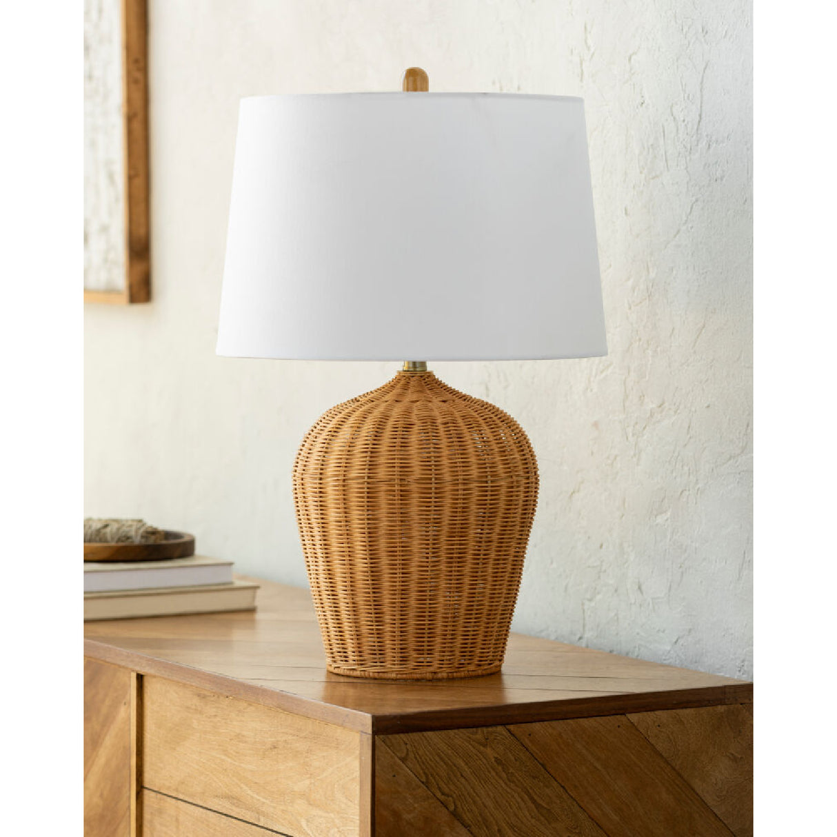 Modern European furniture - Natural Rattan Accent Table Lamp - www.oroa.com | Oroa.com