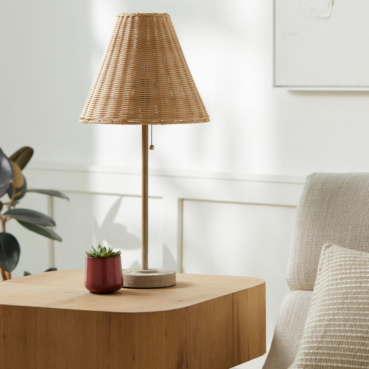 Modern European furniture - Empire Rattan Accent Table Lamp - www.oroa.com | Oroa.com