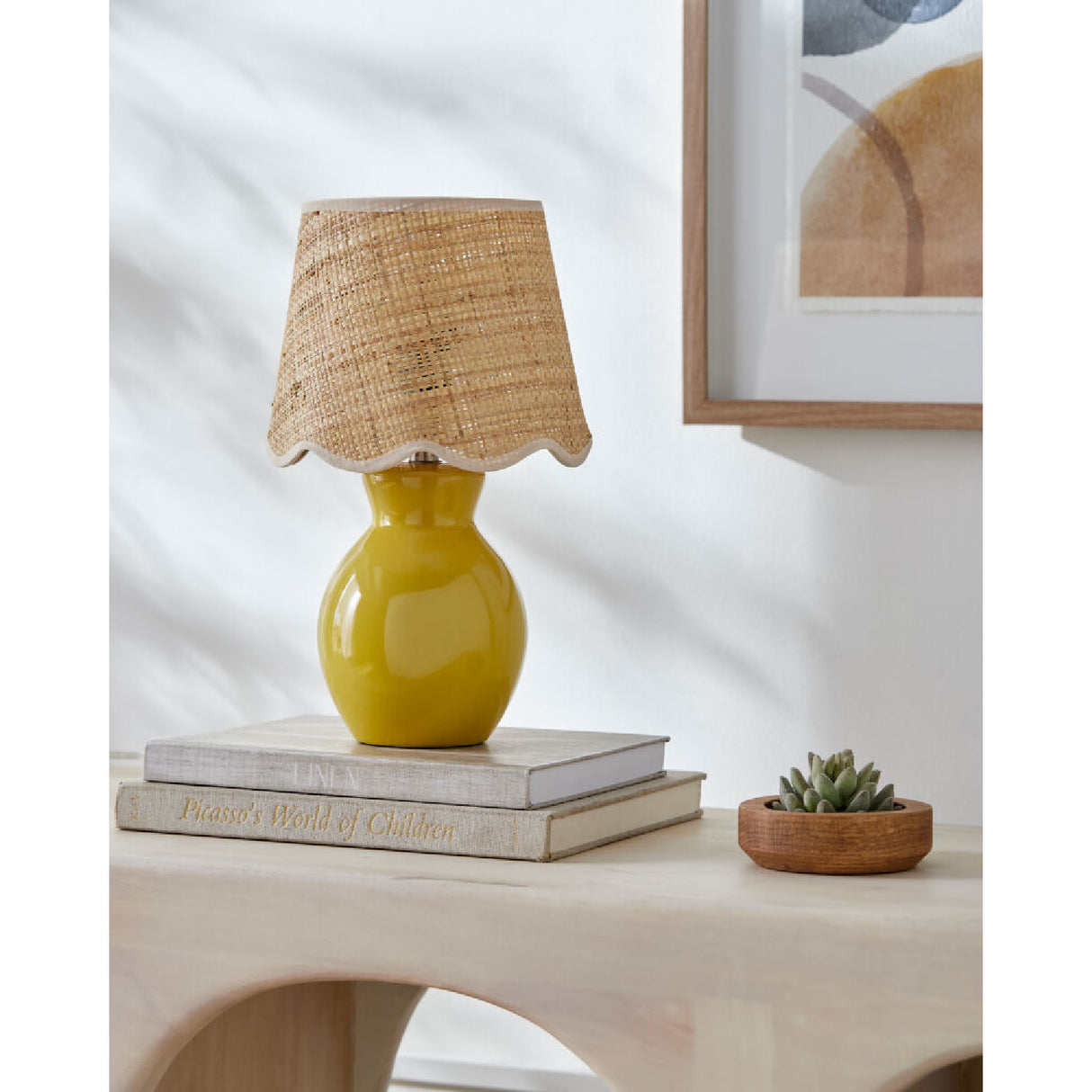 Modern European furniture - Scalloped Edge Accent Table Lamp - www.oroa.com | Oroa.com